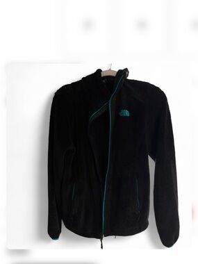 The North Face Black Fleece Jacket with Teal Trim